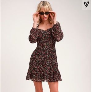 NWT Black Floral Dress